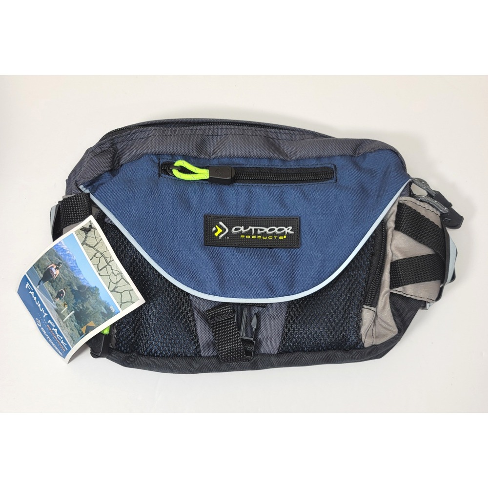 Outdoor Products Roadrunner Fanny‎ Pack Blue/Grey/Black Waist Bag 1229U-HRN